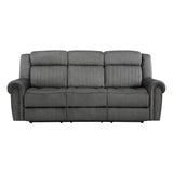 Brennen Charcoal Power Double Reclining Sofa from Homelegance - Luna Furniture