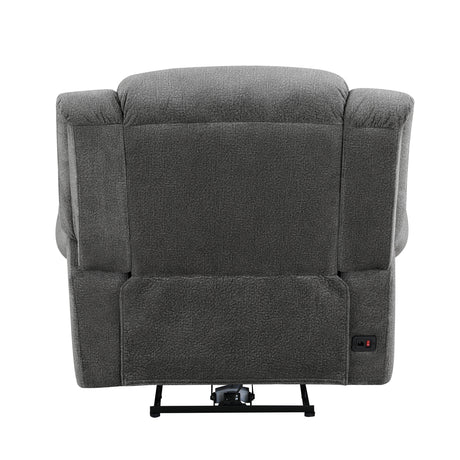 Brennen Charcoal Power Reclining Chair from Homelegance - Luna Furniture