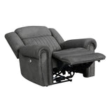 Brennen Charcoal Power Reclining Chair from Homelegance - Luna Furniture