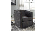 Brentlow Distressed Black Accent Chair from Ashley - Luna Furniture