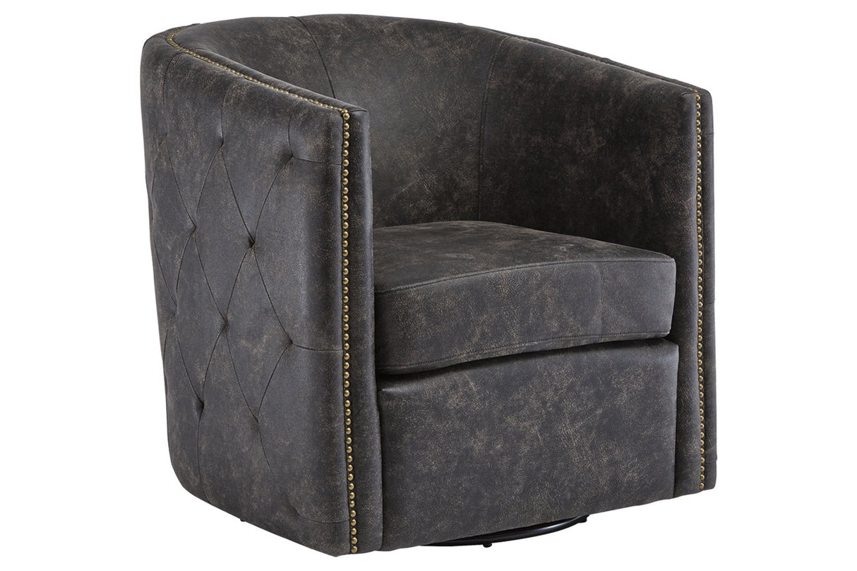 Brentlow Distressed Black Accent Chair from Ashley - Luna Furniture