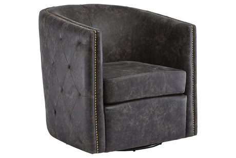 Brentlow Distressed Black Accent Chair from Ashley - Luna Furniture