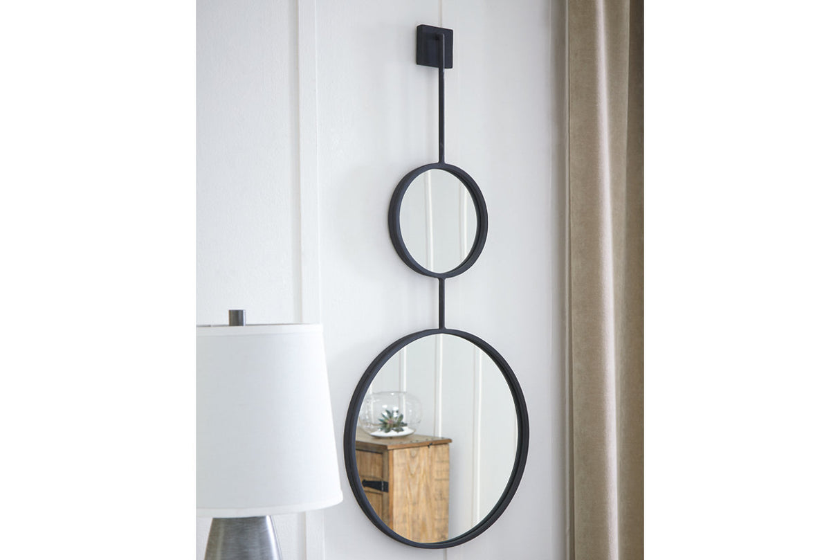 Brewer Black Accent Mirror from Ashley - Luna Furniture