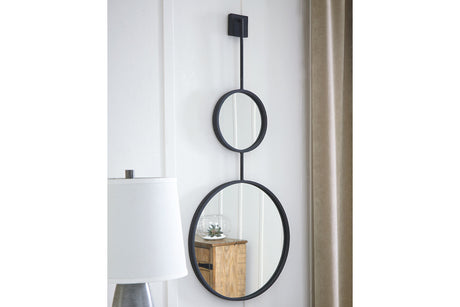 Brewer Black Accent Mirror from Ashley - Luna Furniture