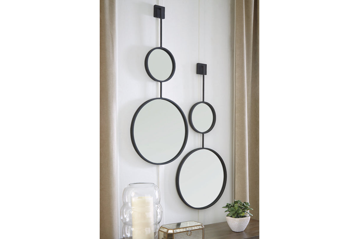 Brewer Black Accent Mirror from Ashley - Luna Furniture
