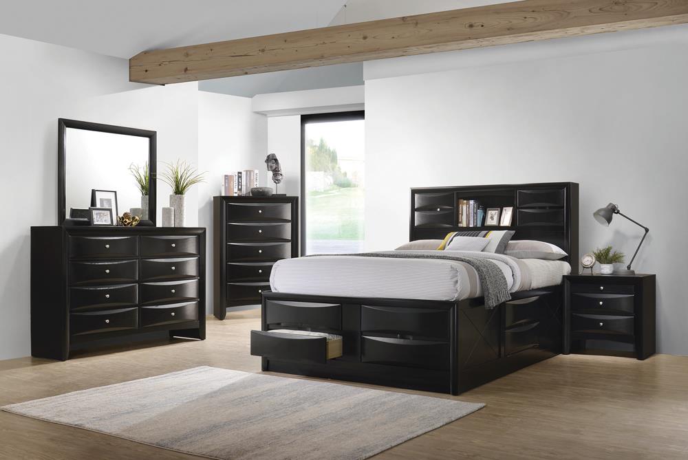 Briana Black California King Platform Storage Bed from Coaster - Luna Furniture
