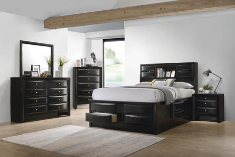 Briana Black California King Platform Storage Bed from Coaster - Luna Furniture