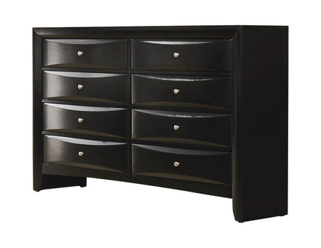 Briana Black Rectangular 8-Drawer Dresser from Coaster - Luna Furniture