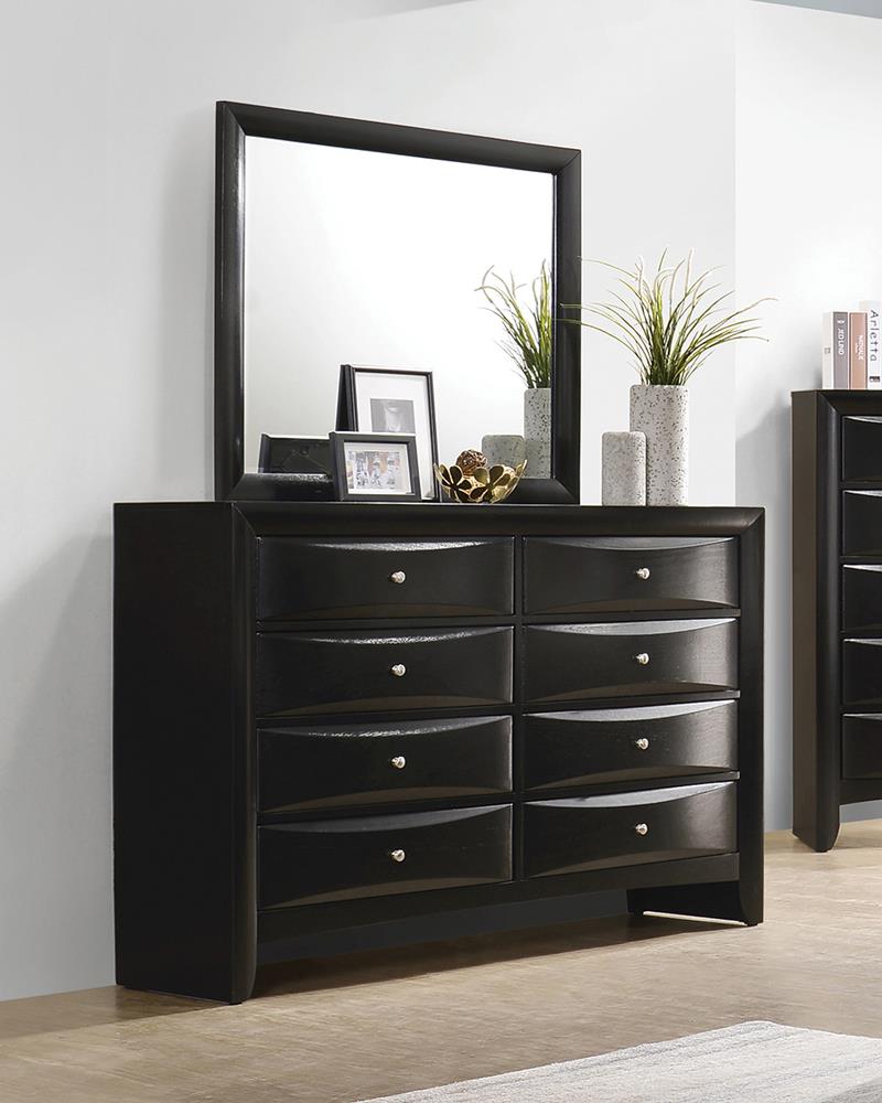 Briana Black Rectangular 8-Drawer Dresser from Coaster - Luna Furniture