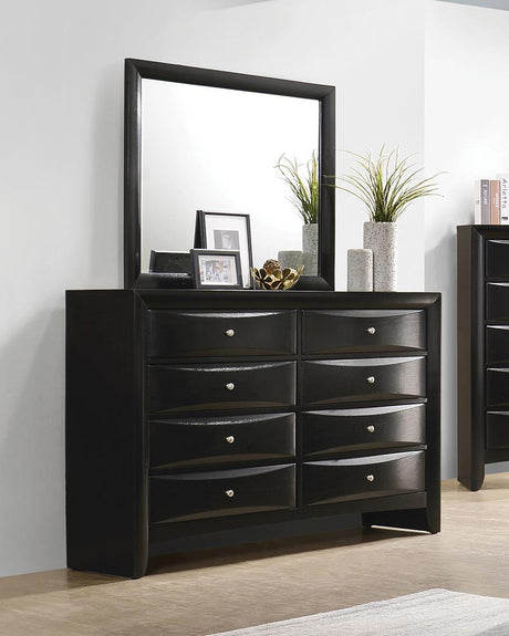 Briana Black Rectangular 8-Drawer Dresser from Coaster - Luna Furniture