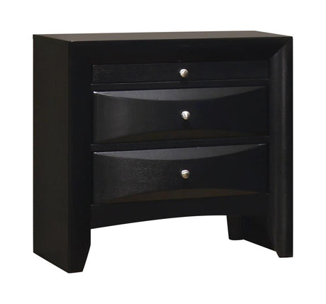 Briana Rectangular 2-Drawer Nightstand Black from Coaster - Luna Furniture