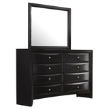 Briana Rectangular Black 8-Drawer Dresser with Mirror from Coaster - Luna Furniture