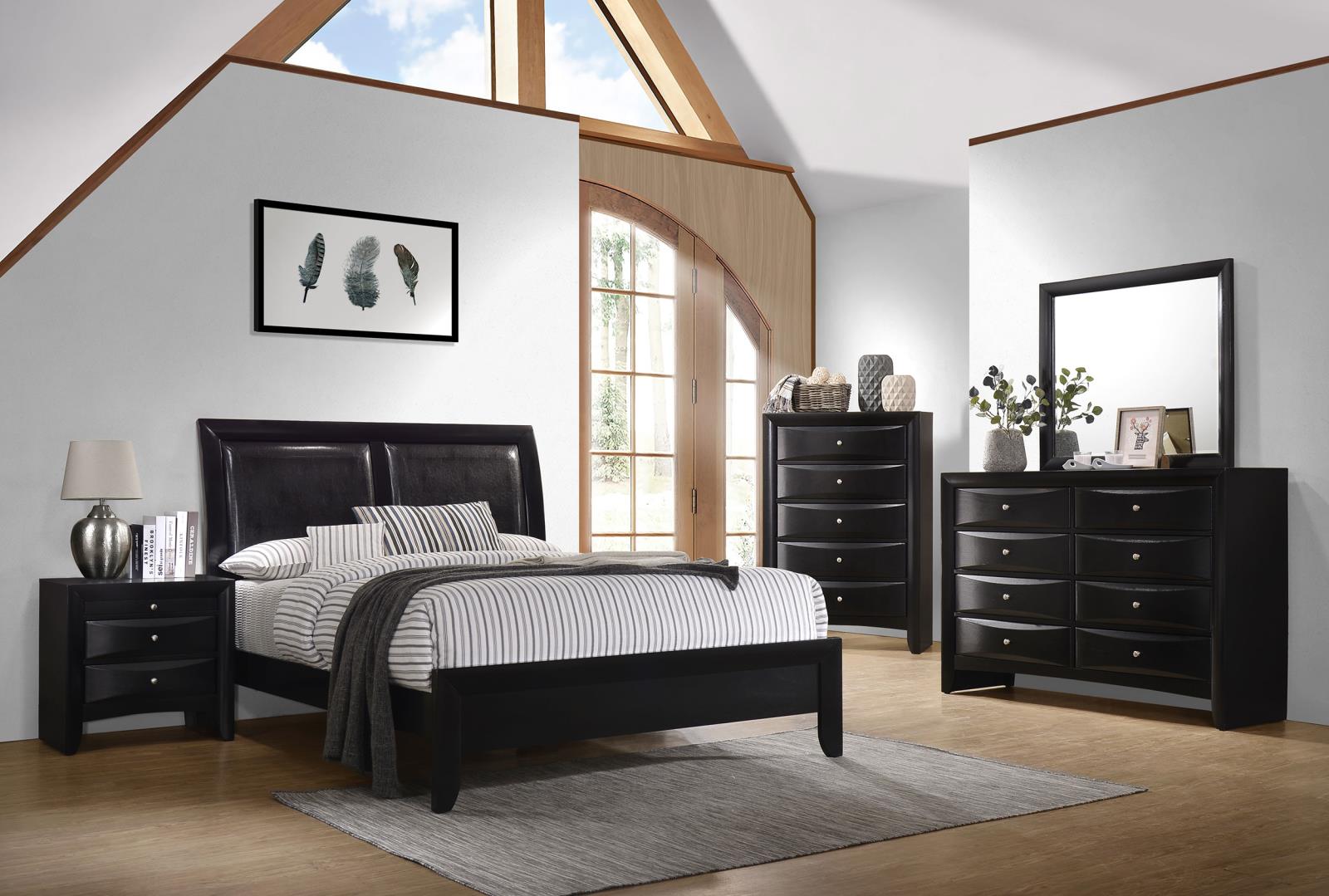 Coaster Briana Rectangular 8-drawer Dresser with Mirror Black