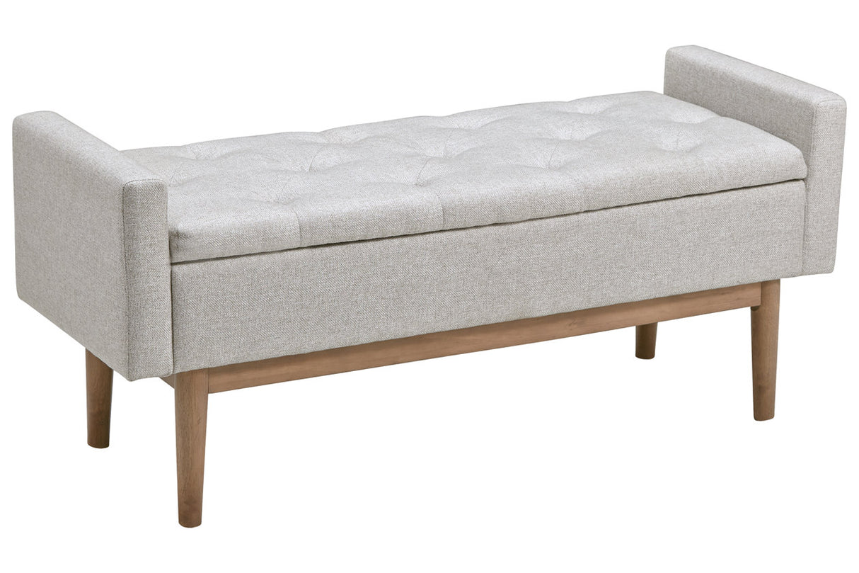 Briarson Beige/Brown Storage Bench from Ashley - Luna Furniture