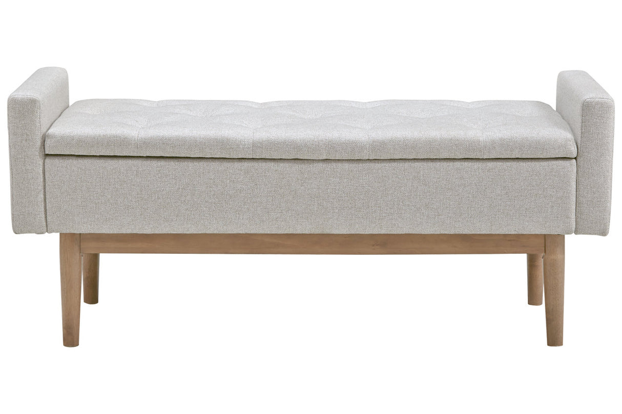 Briarson Beige/Brown Storage Bench from Ashley - Luna Furniture