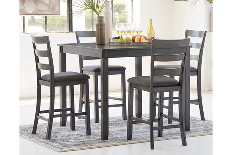 Bridson Gray 5-Piece Counter Height Set from Ashley - Luna Furniture