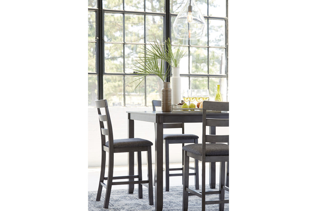 Bridson Gray 5-Piece Counter Height Set from Ashley Furniture - Luna Furniture