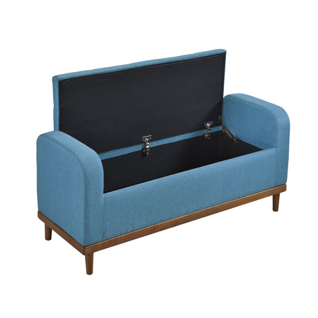 Brigitte Blue Lift Top Storage Bench from Homelegance - Luna Furniture