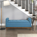 Brigitte Blue Lift Top Storage Bench from Homelegance - Luna Furniture