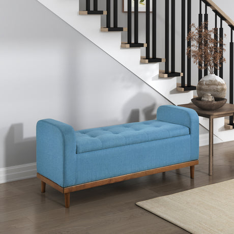 Brigitte Blue Lift Top Storage Bench from Homelegance - Luna Furniture