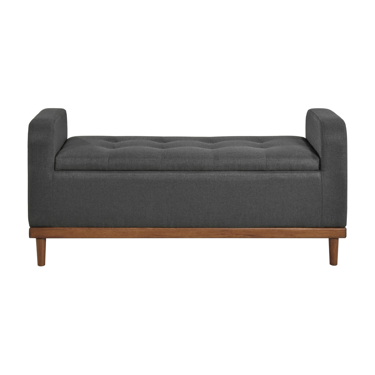 Brigitte Dark Gray Lift Top Storage Bench from Homelegance - Luna Furniture