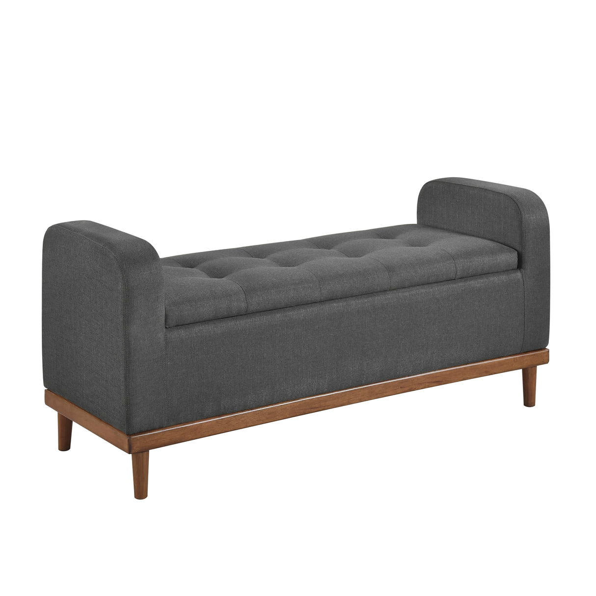 Brigitte Dark Gray Lift Top Storage Bench from Homelegance - Luna Furniture