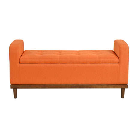 Brigitte Orange Lift Top Storage Bench from Homelegance - Luna Furniture