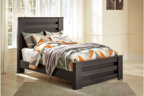 Brinxton Charcoal Full Panel Bed from Ashley - Luna Furniture