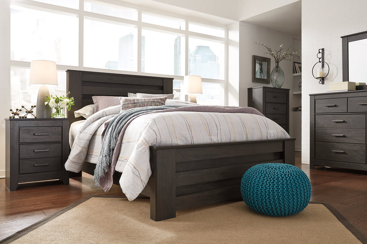 Brinxton Charcoal Full Panel Bed from Ashley - Luna Furniture