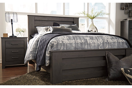 Brinxton Charcoal King Panel Bed from Ashley - Luna Furniture