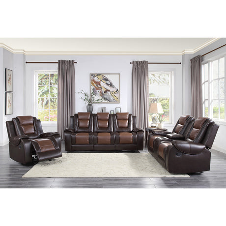 Briscoe Brown Double Reclining Living Room Set from Homelegance - Luna Furniture