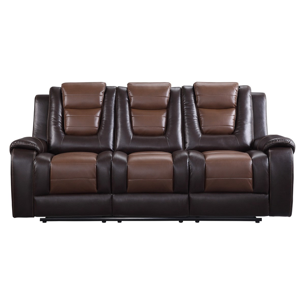 ナカザワショーコ シードラスブラザー ソフビ ブラウン Homelegance Briscoe Brown Double Reclining Sofa with Drop-Down Cup