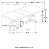 Brockway 7-Piece Rectangular Trestle Dining Set from Coaster - Luna Furniture