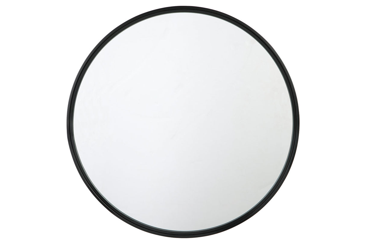 Brocky Black Accent Mirror from Ashley - Luna Furniture