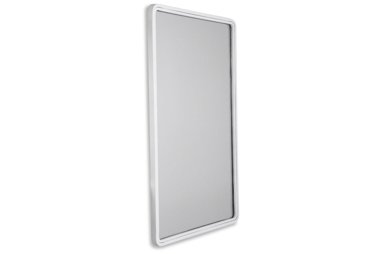 Brocky White Accent Mirror from Ashley - Luna Furniture