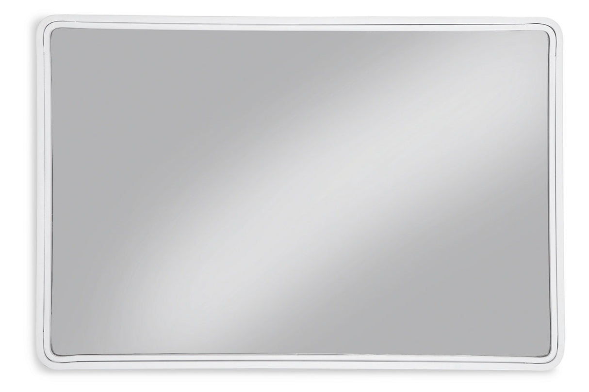 Brocky White Accent Mirror from Ashley - Luna Furniture