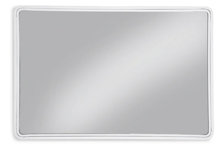 Brocky White Accent Mirror from Ashley - Luna Furniture
