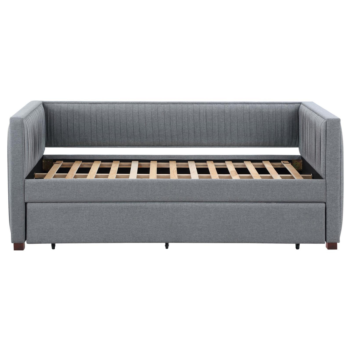 Brodie Gray Upholstered Twin Daybed with Trundle from Coaster - Luna Furniture