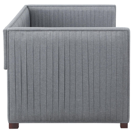 Brodie Gray Upholstered Twin Daybed with Trundle from Coaster - Luna Furniture