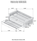 Brodie Gray Upholstered Twin Daybed with Trundle from Coaster - Luna Furniture