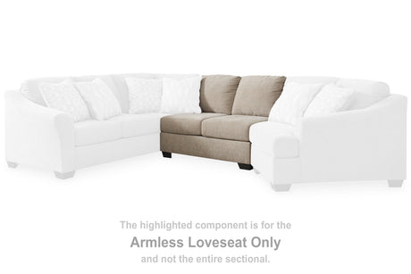 Brogan Bay Cork Armless Loveseat from Ashley - Luna Furniture