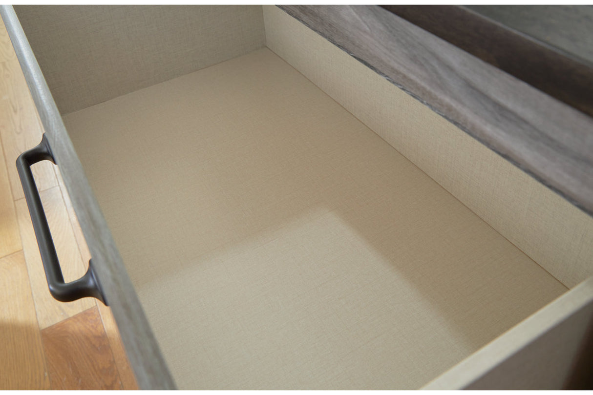 Bronyan Dark Gray Chest of Drawers from Ashley Furniture - Luna Furniture