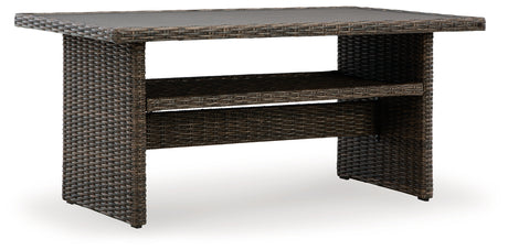 Brook Ranch Brown Outdoor Multi-use Table from Ashley - Luna Furniture