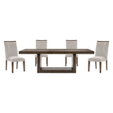 Brookings Brown 96" Extendable Dining Set from Homelegance - Luna Furniture