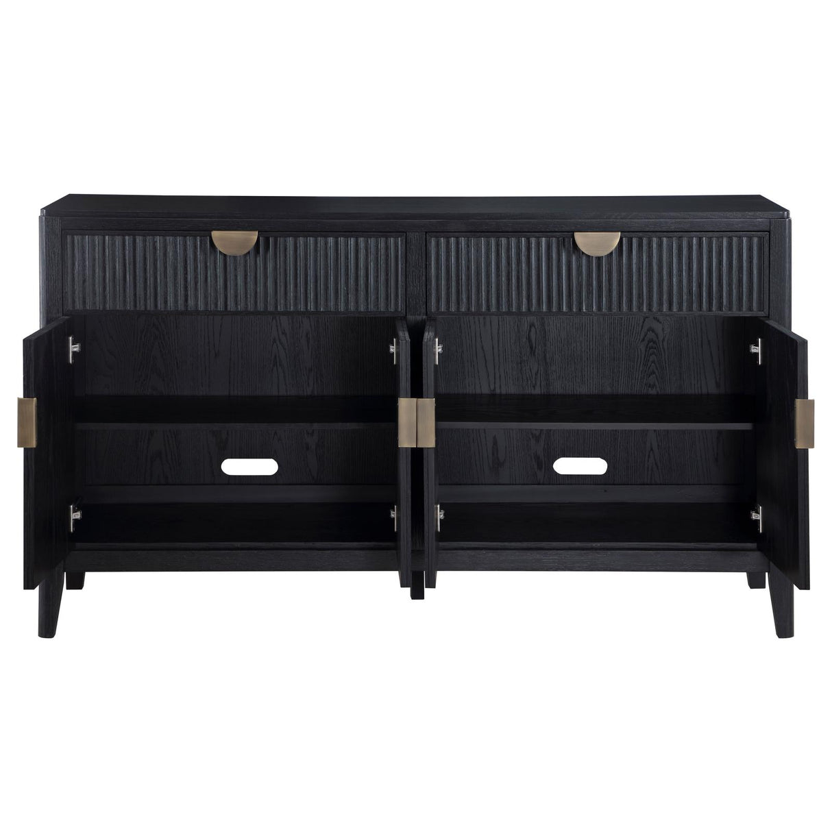 Brookmead Black 2-Drawer Sideboard Buffet with Storage Cabinet from Coaster - Luna Furniture