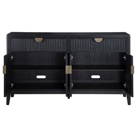 Brookmead Black 2-Drawer Sideboard Buffet with Storage Cabinet from Coaster - Luna Furniture