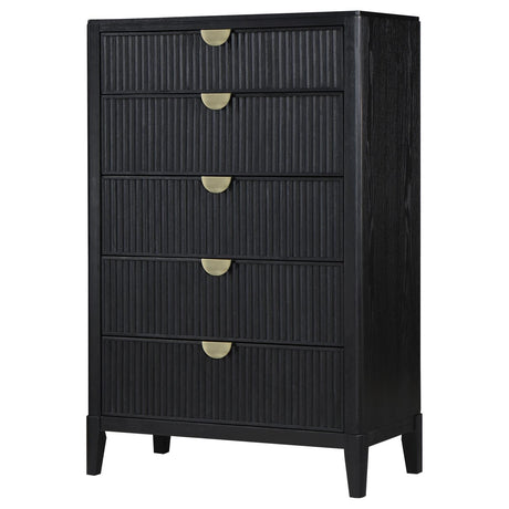 Brookmead Black 5-Drawer Bedroom Chest from Coaster - Luna Furniture