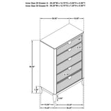 Brookmead Black 5-Drawer Bedroom Chest from Coaster - Luna Furniture