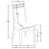 Brookmead Black 5-Piece Rectangular Dining Set with 18" Removable Extension Leaf from Coaster - Luna Furniture