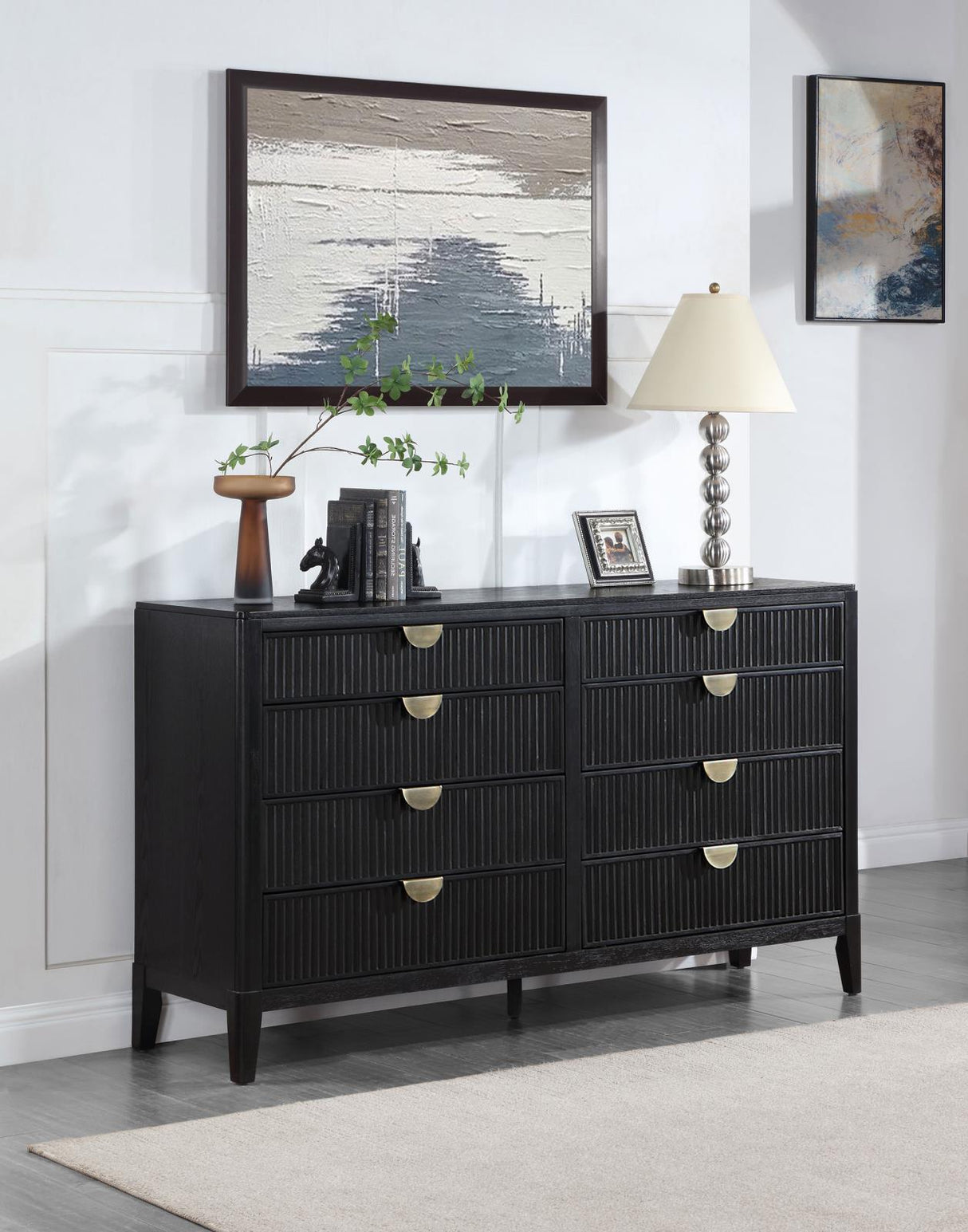 Brookmead Black 8-Drawer Bedroom Dresser from Coaster - Luna Furniture